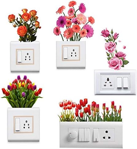 Switch Board Sticker Floral Stickers Wall Stickers Light Switch Sticker