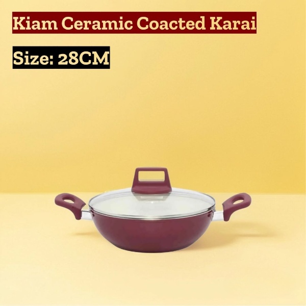 Kiam 28cm Karai Ceramic Granite Non-Stick Cookware