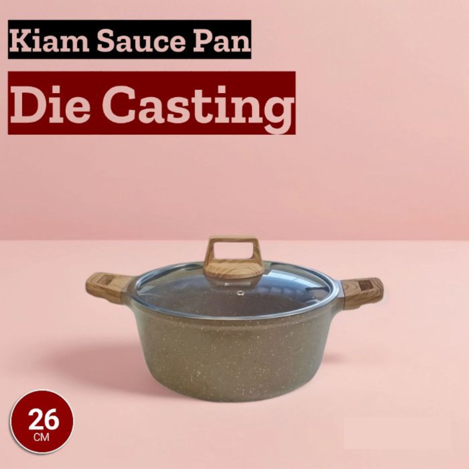 KIAM Die Casting Casserole 26cm