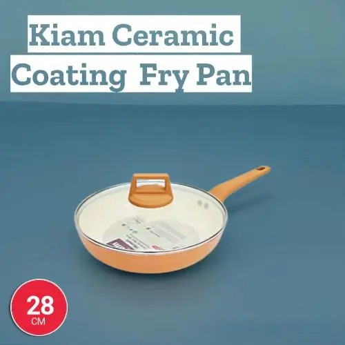 Kiam Ceramic Non-Stick Fry Pan 28cm Glass Lid