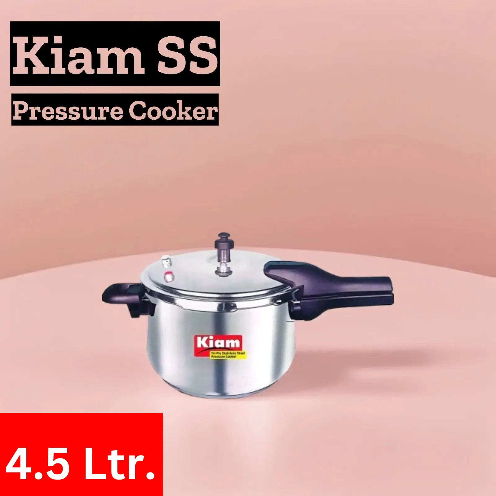 Kiam 4.5 Litre Stainless Steel Pressure Cooker