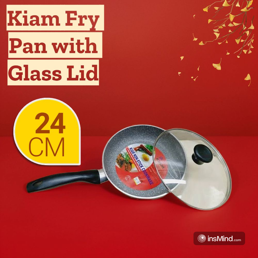Kiam Classic Non-Stick Fry Pan With Glass Lid 24cm